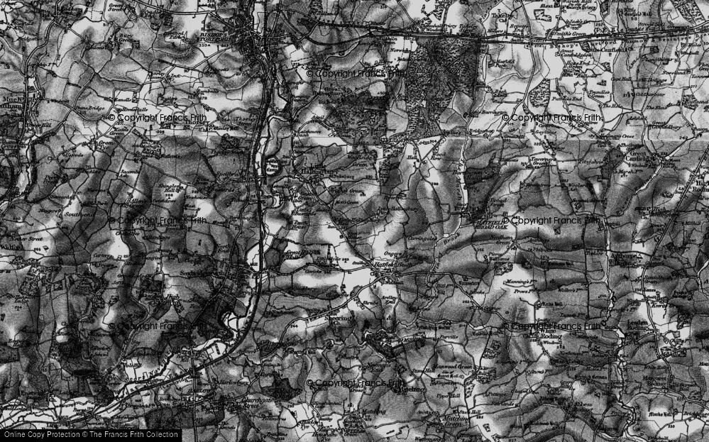 Old Map of Mott's Green, 1896 in 1896