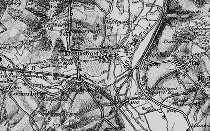 Old map of Mottisfont in 1895