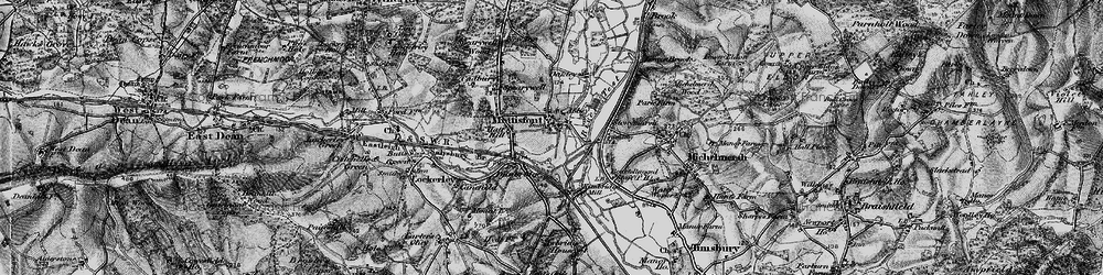 Old map of Mottisfont in 1895