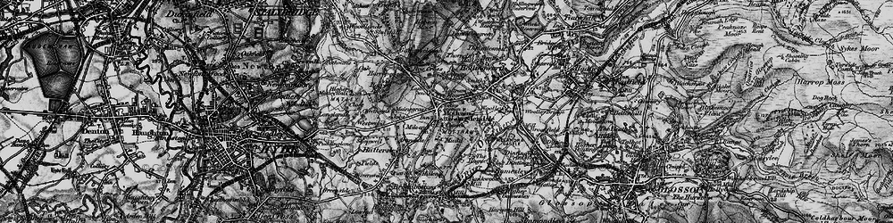Old map of Mottram in Longdendale in 1896