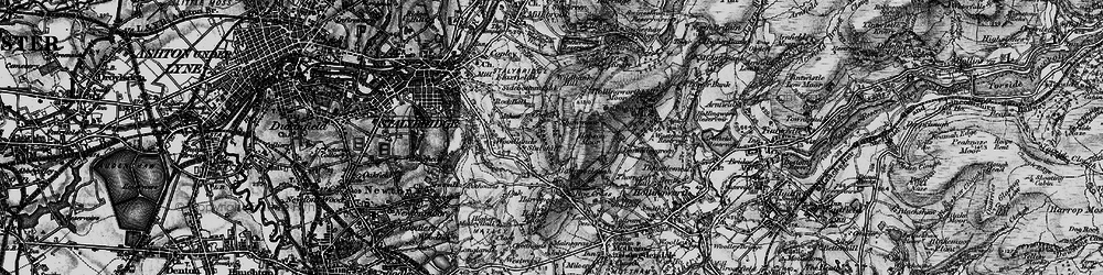 Old map of Mottram Rise in 1896