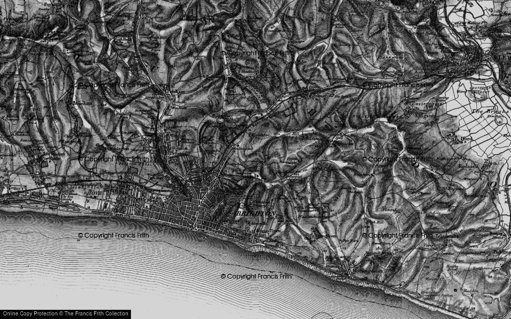 Old Map of Moulsecomb, 1895 in 1895