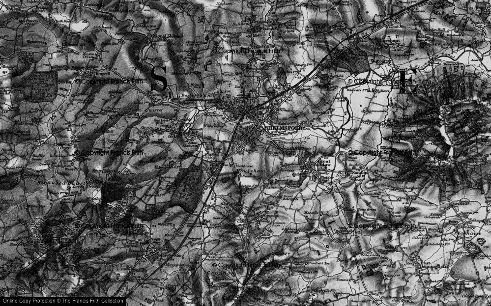 Old Map of Moulsham, 1896 in 1896