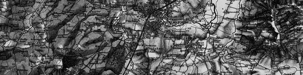 Old map of Moulsham in 1896