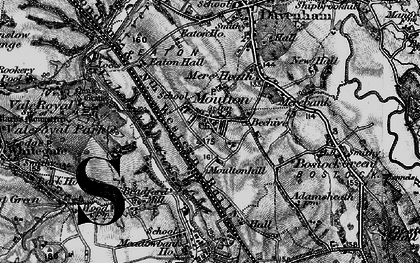 Old map of Moulton in 1896
