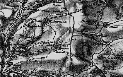 Old map of Moulton in 1897