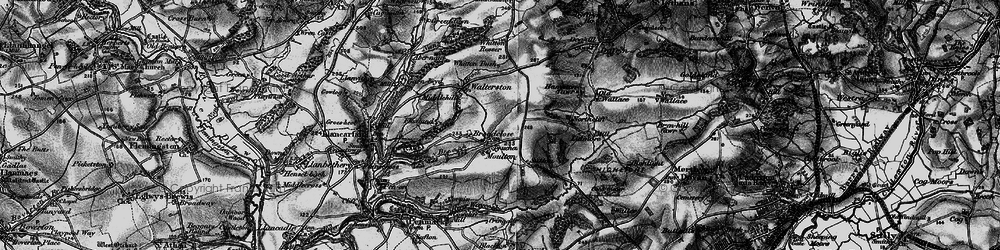 Old map of Moulton in 1897