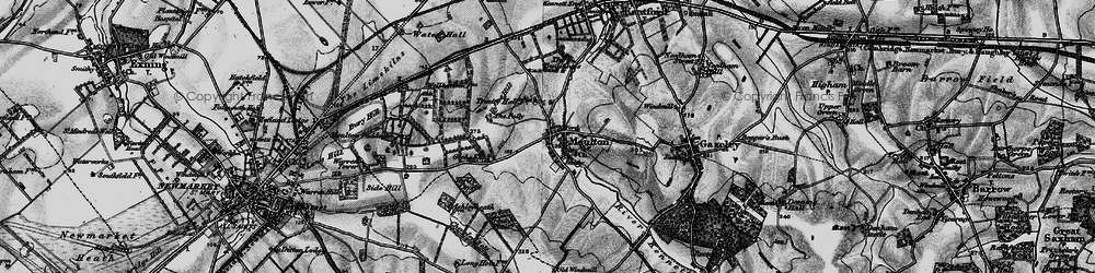 Old map of Moulton in 1898