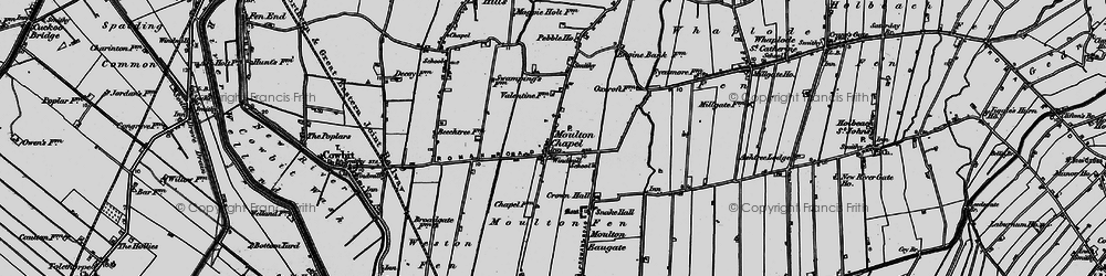 Old map of Moulton Chapel in 1898