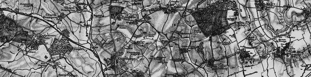 Old map of Moulton Park in 1898