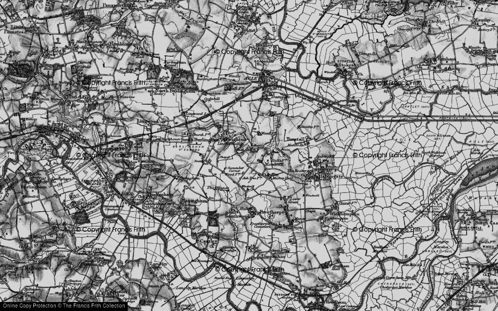 Old Map of Moulton St Mary, 1898 in 1898