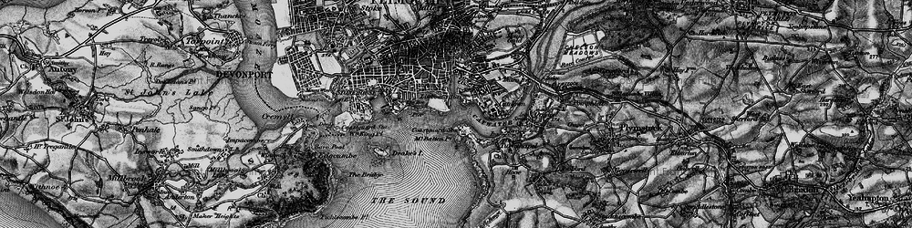 Old map of Mount Batten in 1896