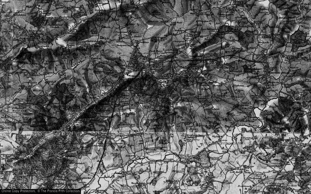 Old Map of Mount End, 1896 in 1896