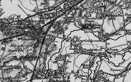 Old map of Mount Hermon in 1896