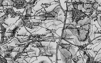 Old map of Yendon in 1895