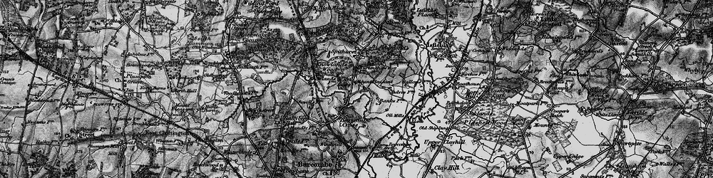 Old map of Bevern Stream in 1895