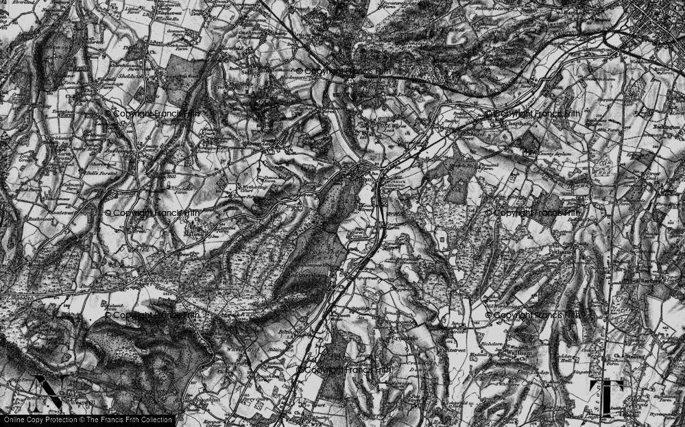 Old Map of Mountain Street, 1895 in 1895