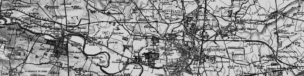 Old map of Mowden in 1897