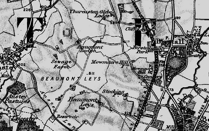 Old map of Mowmacre Hill in 1899