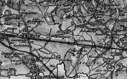 Old map of Broxham Ho in 1895