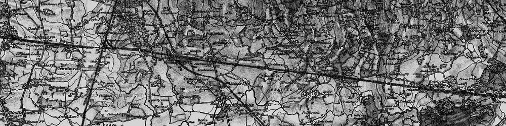 Old map of Broxham Ho in 1895