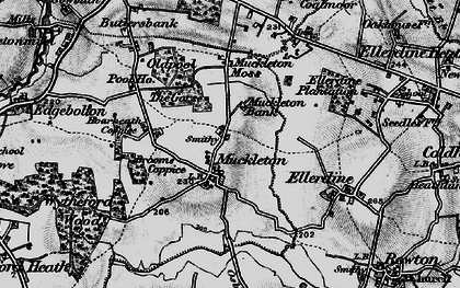 Old map of Muckleton in 1899