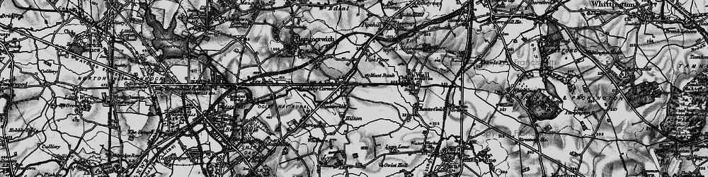 Old map of Muckley Corner in 1898