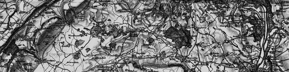 Old map of Muckley Cross in 1899