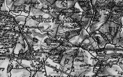 Old map of Muddles Green in 1895