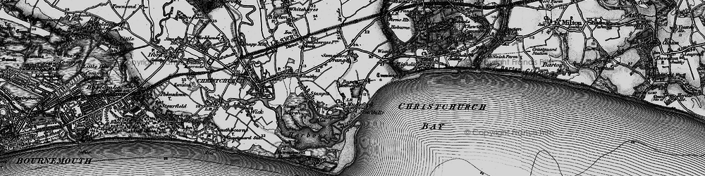 Old map of Mudeford in 1895