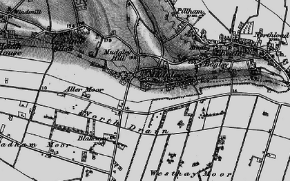 Old map of Mudgley in 1898