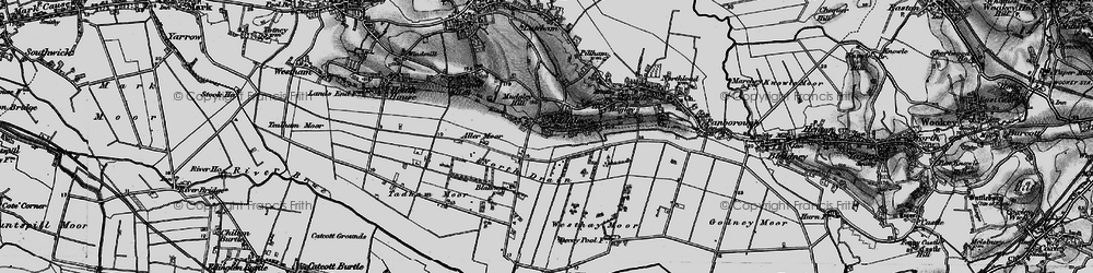 Old map of Mudgley in 1898