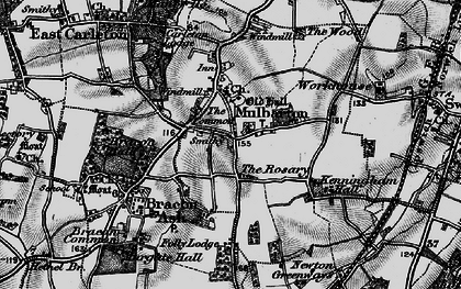 Old map of Mulbarton in 1898