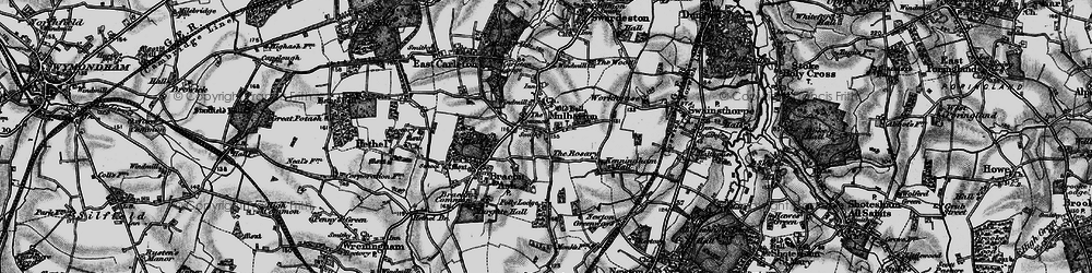 Old map of Mulbarton in 1898