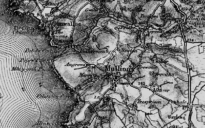 Old map of Mullion in 1895
