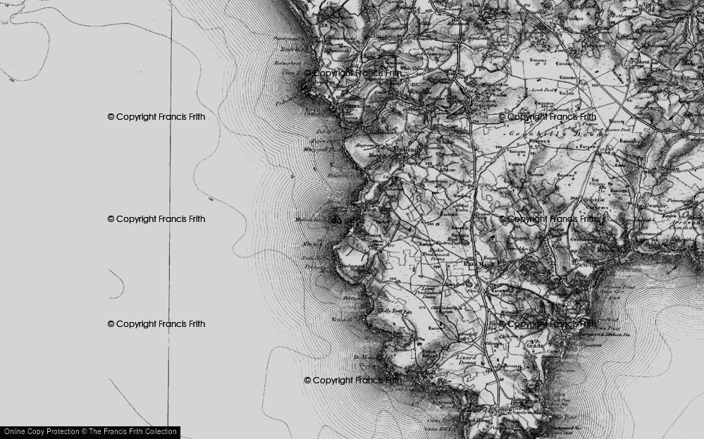 Old Map of Mullion Cove, 1895 in 1895