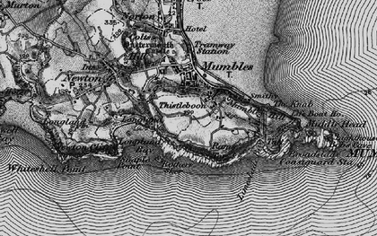 Old map of Mumbles, The in 1897