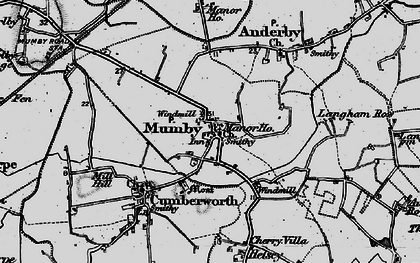 Old map of Mumby in 1898