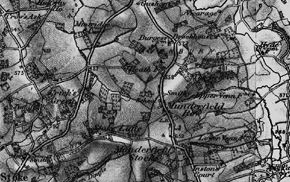 Old map of Munderfield Row in 1898