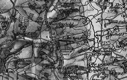 Old map of Munderfield Stocks in 1898