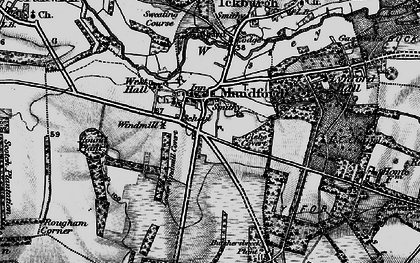 Old map of Mundford in 1898