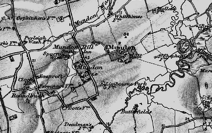 Old map of Mundon in 1896