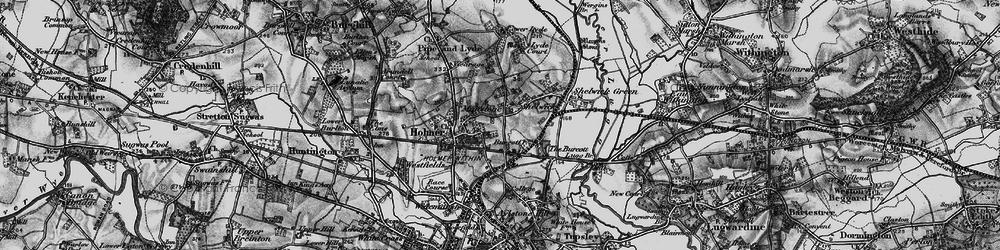 Old map of Munstone in 1898