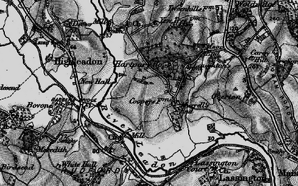 Old map of Hartpury College in 1896
