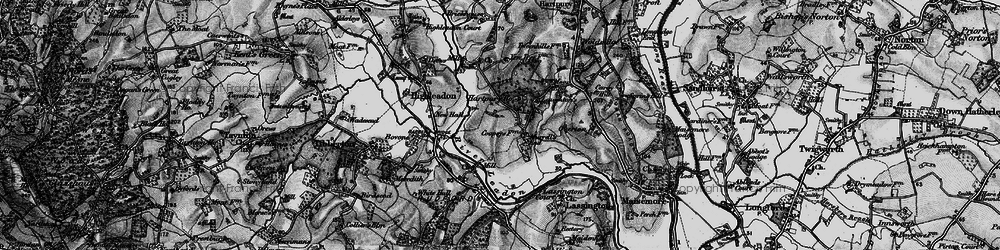 Old map of Hartpury College in 1896