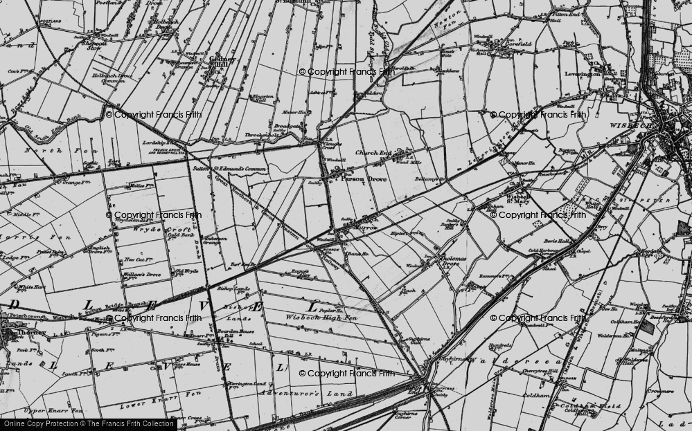 Old Map of Murrow, 1898 in 1898