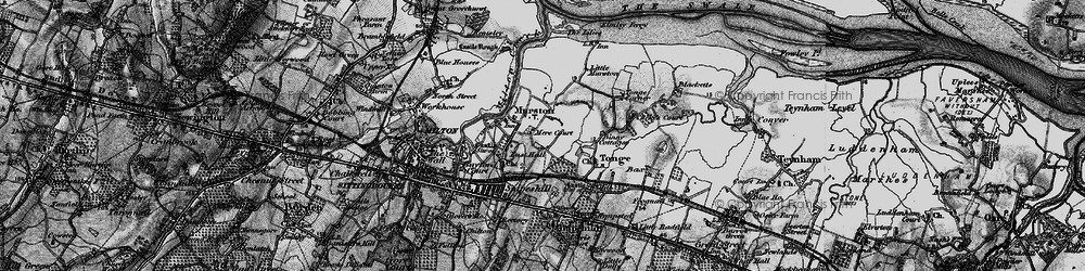 Old map of Murston in 1895