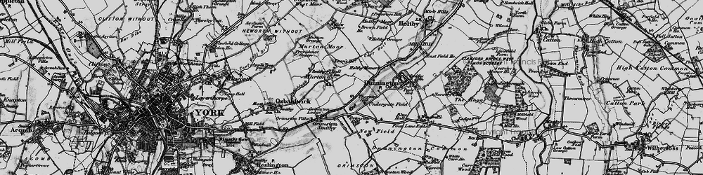 Old map of Yorkshire Museum of Farming in 1898