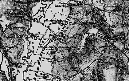 Old map of Musbury in 1898