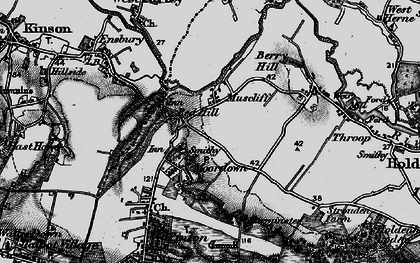 Old map of Muscliff in 1895